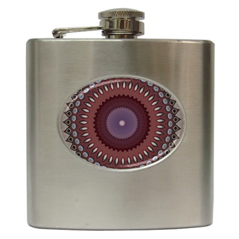 Art Pattern Design Hip Flask (6 oz) from ArtsNow.com Front