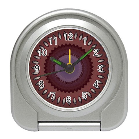 Art Pattern Design Travel Alarm Clock from ArtsNow.com Front