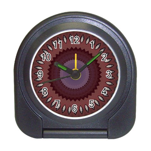 Art Pattern Design Travel Alarm Clock from ArtsNow.com Front