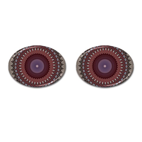 Art Pattern Design Cufflinks (Oval) from ArtsNow.com Front(Pair)