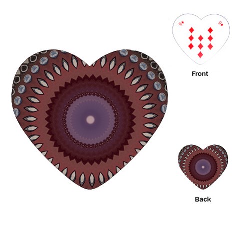 Art Pattern Design Playing Cards Single Design (Heart) from ArtsNow.com Front