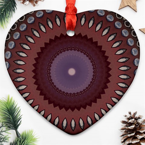 Art Pattern Design Heart Ornament (Two Sides) from ArtsNow.com Front