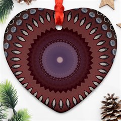 Art Pattern Design Heart Ornament (Two Sides) from ArtsNow.com Back