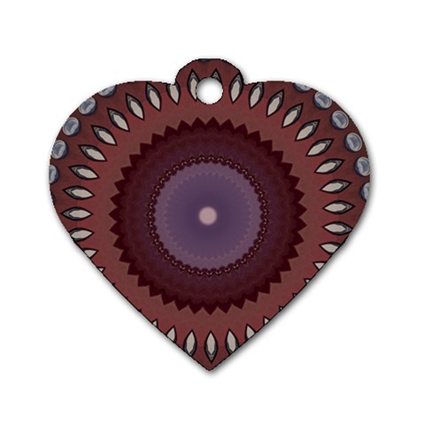 Art Pattern Design Dog Tag Heart (One Side) from ArtsNow.com Front