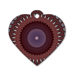 Art Pattern Design Dog Tag Heart (Two Sides) from ArtsNow.com Back