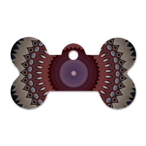 Art Pattern Design Dog Tag Bone (One Side) from ArtsNow.com Front