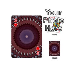Art Pattern Design Playing Cards 54 Designs (Mini) from ArtsNow.com Front - Heart2