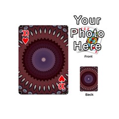 Art Pattern Design Playing Cards 54 Designs (Mini) from ArtsNow.com Front - Heart10