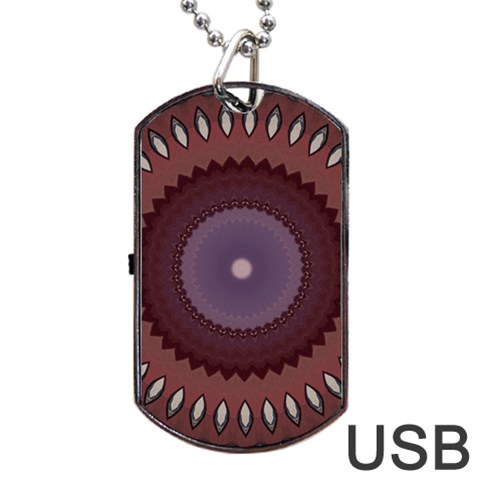 Art Pattern Design Dog Tag USB Flash (One Side) from ArtsNow.com Front