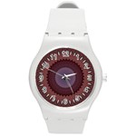 Art Pattern Design Round Plastic Sport Watch (M)