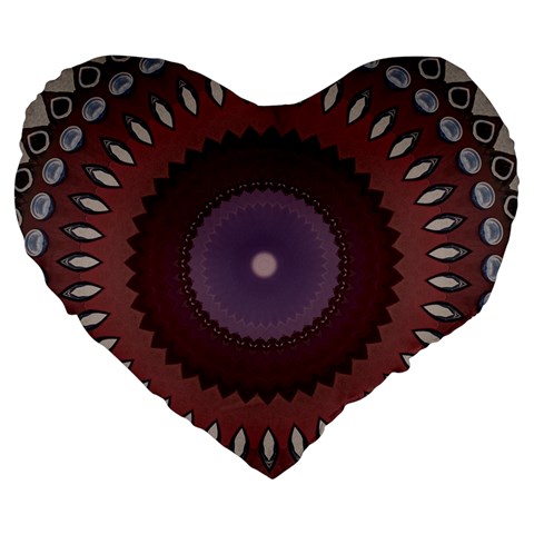 Art Pattern Design Large 19  Premium Heart Shape Cushions from ArtsNow.com Front