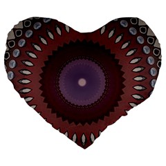 Art Pattern Design Large 19  Premium Heart Shape Cushions from ArtsNow.com Front