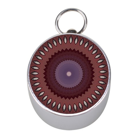 Art Pattern Design Mini Silver Compasses from ArtsNow.com Front
