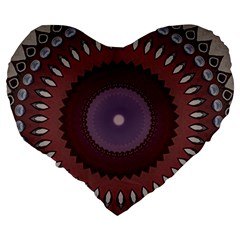 Art Pattern Design Large 19  Premium Flano Heart Shape Cushions from ArtsNow.com Back