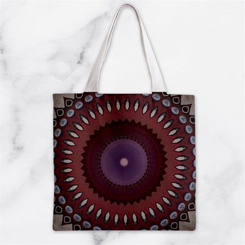 Art Pattern Design Zipper Grocery Tote Bag from ArtsNow.com Back