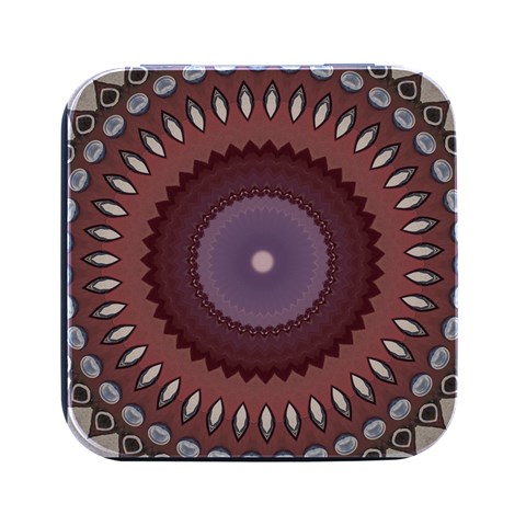 Art Pattern Design Square Metal Box (Black) from ArtsNow.com Front