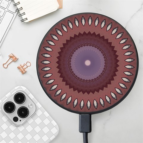 Art Pattern Design Wireless Fast Charger(Black) from ArtsNow.com Front