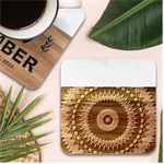 Art Pattern Design Marble Wood Coaster (Square)