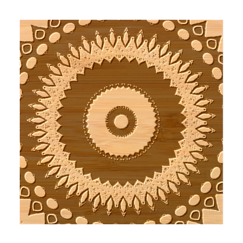 Art Pattern Design Bamboo Coaster Set from ArtsNow.com Coaster 1