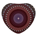 Art Pattern Design Heart Glass Fridge Magnet (4 pack)