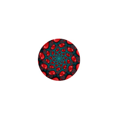 Fractal Red Spiral Abstract Art 1  Mini Magnets from ArtsNow.com Front