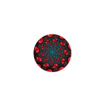Fractal Red Spiral Abstract Art 1  Mini Magnets