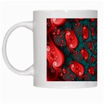 Fractal Red Spiral Abstract Art White Mug