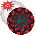 Fractal Red Spiral Abstract Art 3  Buttons (10 pack) 