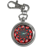 Fractal Red Spiral Abstract Art Key Chain Watches