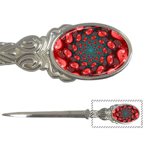 Fractal Red Spiral Abstract Art Letter Opener from ArtsNow.com Front