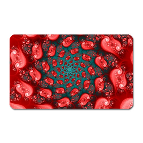 Fractal Red Spiral Abstract Art Magnet (Rectangular) from ArtsNow.com Front