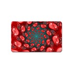 Fractal Red Spiral Abstract Art Magnet (Name Card)