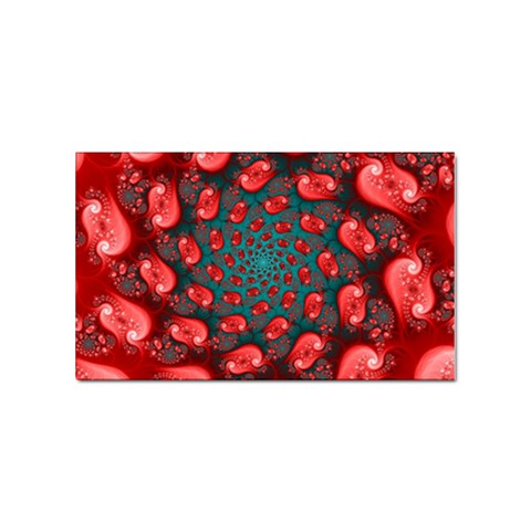 Fractal Red Spiral Abstract Art Sticker Rectangular (10 pack) from ArtsNow.com Front