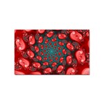 Fractal Red Spiral Abstract Art Sticker Rectangular (100 pack)