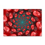 Fractal Red Spiral Abstract Art Sticker A4 (10 pack)