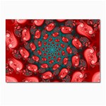 Fractal Red Spiral Abstract Art Postcard 4 x 6  (Pkg of 10)