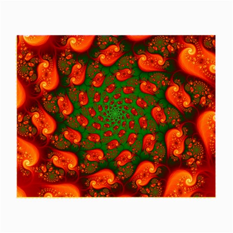 Fractal Red Spiral Abstract Art Small Glasses Cloth from ArtsNow.com Front