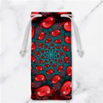 Fractal Red Spiral Abstract Art Jewelry Bag