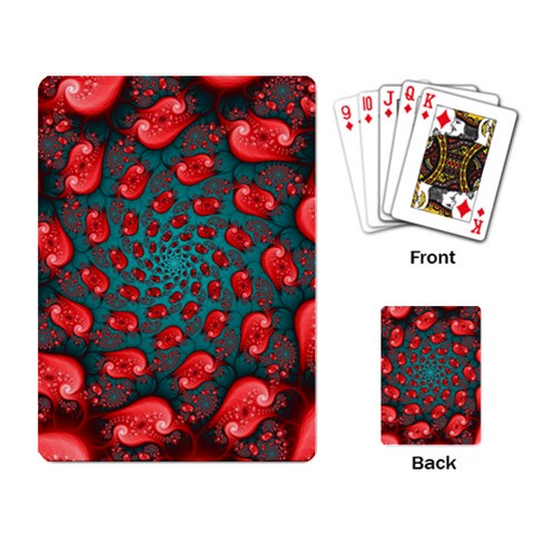 Fractal Red Spiral Abstract Art Playing Cards Single Design (Rectangle) from ArtsNow.com Back