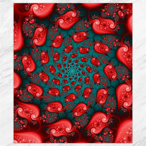 Fractal Red Spiral Abstract Art Canvas 8  x 10  from ArtsNow.com 8.15 x9.66  Canvas - 1