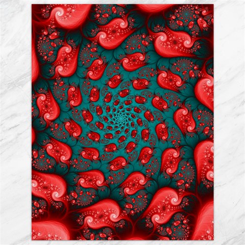 Fractal Red Spiral Abstract Art Canvas 12  x 16  from ArtsNow.com 11.86 x15.41  Canvas - 1