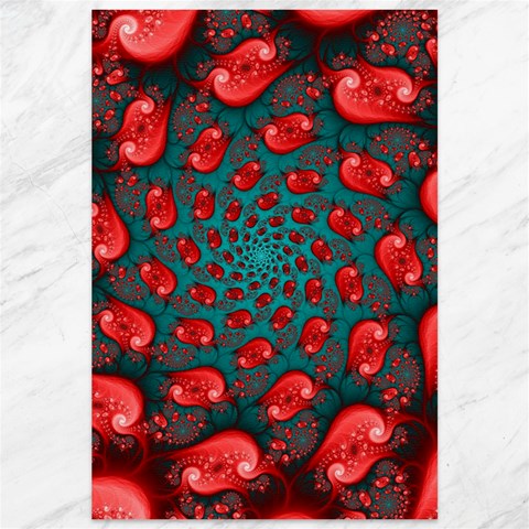 Fractal Red Spiral Abstract Art Canvas 12  x 18  from ArtsNow.com 11.88 x17.36  Canvas - 1