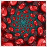 Fractal Red Spiral Abstract Art Canvas 16  x 16 