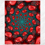 Fractal Red Spiral Abstract Art Canvas 16  x 20 