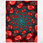 Fractal Red Spiral Abstract Art Canvas 36  x 48 