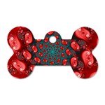 Fractal Red Spiral Abstract Art Dog Tag Bone (One Side)