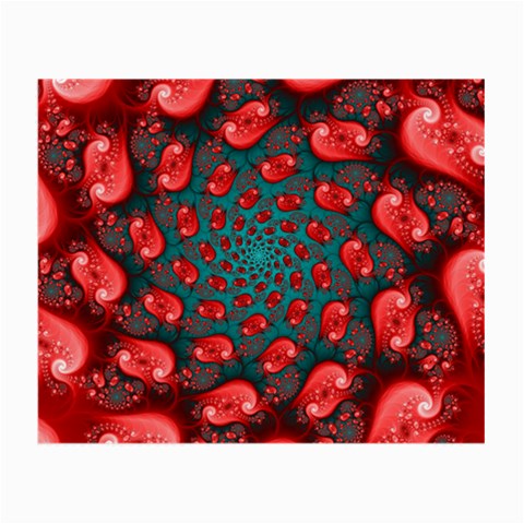 Fractal Red Spiral Abstract Art Small Glasses Cloth (2 Sides) from ArtsNow.com Front