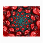 Fractal Red Spiral Abstract Art Small Glasses Cloth (2 Sides)