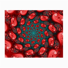 Fractal Red Spiral Abstract Art Small Glasses Cloth (2 Sides) from ArtsNow.com Back