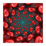 Fractal Red Spiral Abstract Art Medium Glasses Cloth